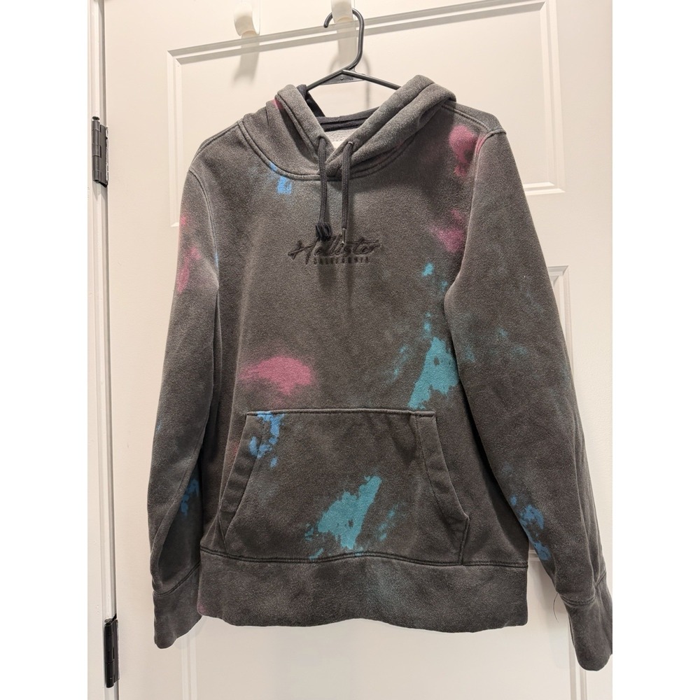 Hollister Gray Tie Dye Hoodie XS Pullover Fleece Must Have Collection